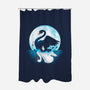 Black Swan-none polyester shower curtain-Vallina84