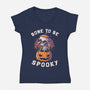 Bone To Be Spooky-womens v-neck tee-koalastudio