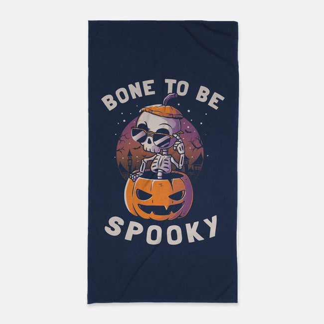 Bone To Be Spooky-none beach towel-koalastudio