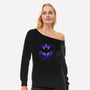 Bat Space-womens off shoulder sweatshirt-Vallina84
