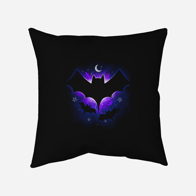 Bat Space-none removable cover w insert throw pillow-Vallina84