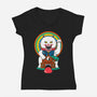 Haunted Cat House-womens v-neck tee-krisren28