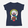 Haunted Cat House-womens v-neck tee-krisren28
