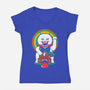 Haunted Cat House-womens v-neck tee-krisren28