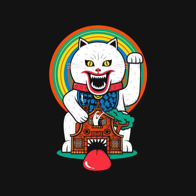 Haunted Cat House-womens v-neck tee-krisren28