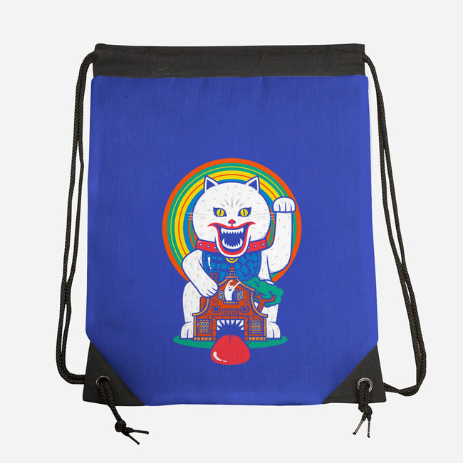 Haunted Cat House-none drawstring bag-krisren28