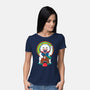 Haunted Cat House-womens basic tee-krisren28