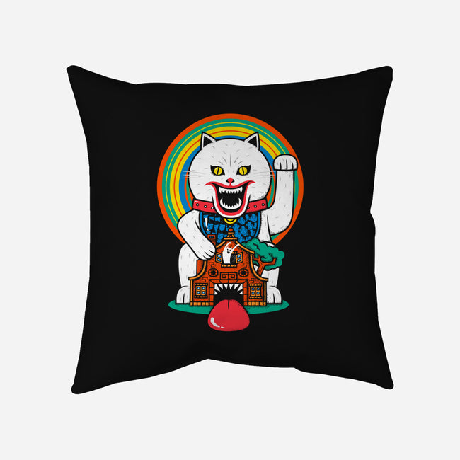 Haunted Cat House-none removable cover w insert throw pillow-krisren28