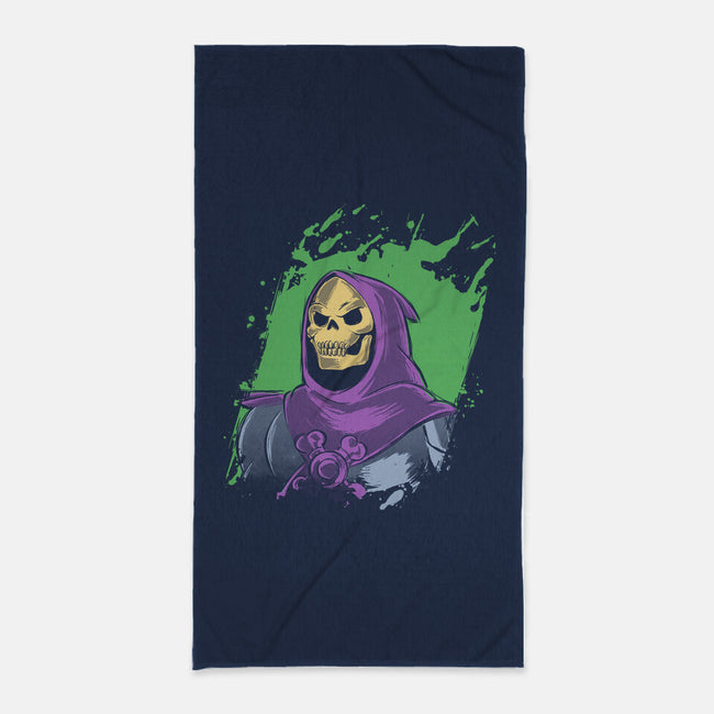 Purple Skeletor-none beach towel-xMorfina