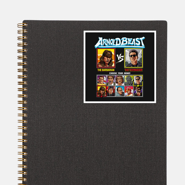 Arnold Beast-none glossy sticker-Retro Review