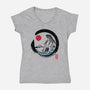Enso Kaiju-womens v-neck tee-DrMonekers