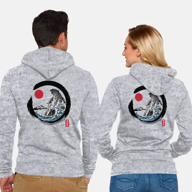 Enso Kaiju-unisex zip-up sweatshirt-DrMonekers
