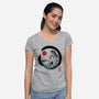 Enso Kaiju-womens v-neck tee-DrMonekers