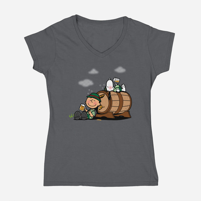 Oktoberfest Nuts-womens v-neck tee-Boggs Nicolas
