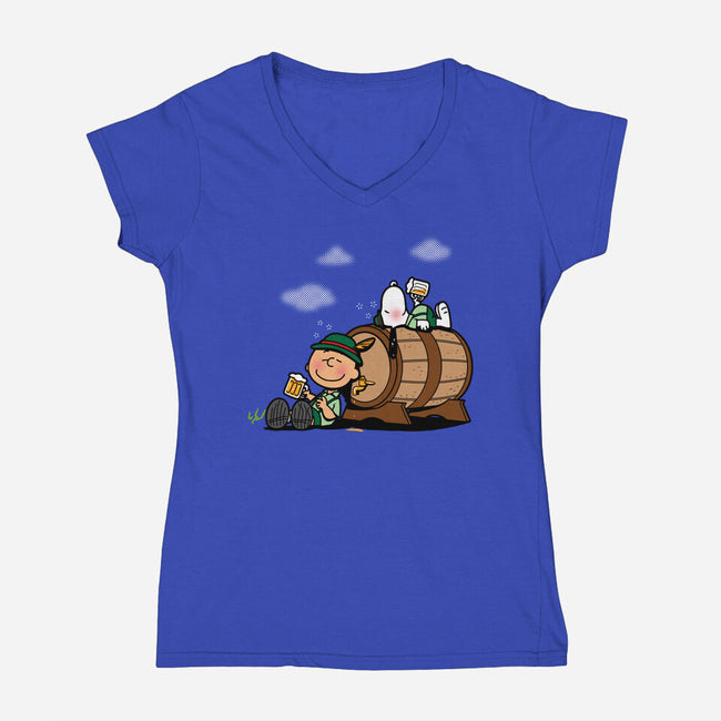 Oktoberfest Nuts-womens v-neck tee-Boggs Nicolas