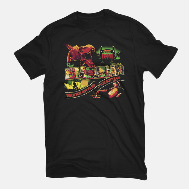 Visit Isla Nublar-womens fitted tee-goodidearyan
