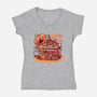 Anime Ramen Shop-womens v-neck tee-eduely