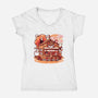 Anime Ramen Shop-womens v-neck tee-eduely