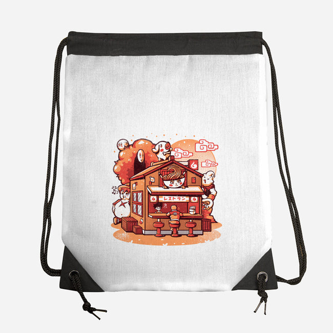 Anime Ramen Shop-none drawstring bag-eduely