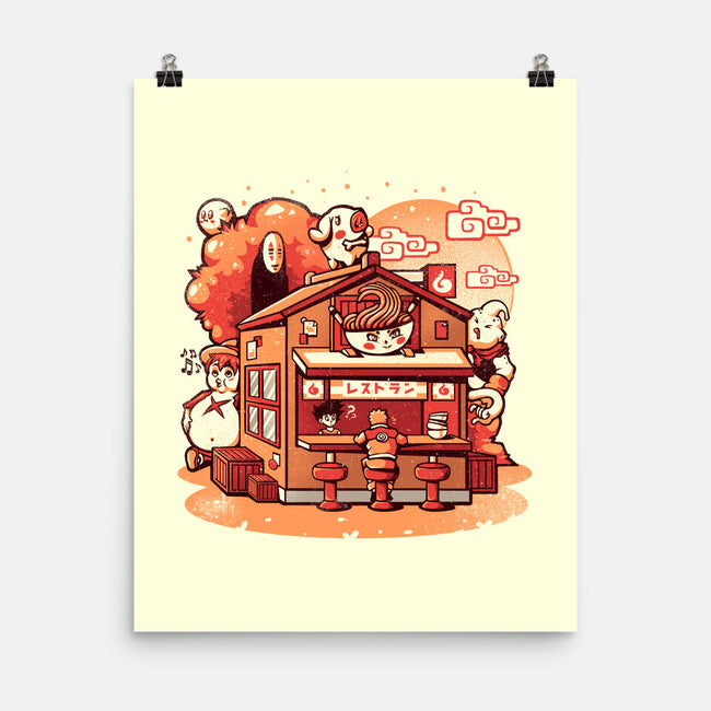 Anime Ramen Shop-none matte poster-eduely