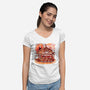 Anime Ramen Shop-womens v-neck tee-eduely