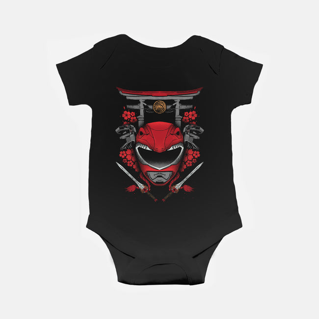 Red Power-baby basic onesie-RamenBoy