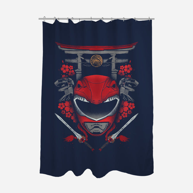 Red Power-none polyester shower curtain-RamenBoy