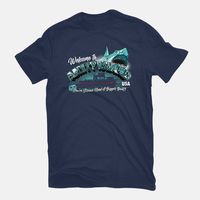 Welcome To Amity Island-mens basic tee-goodidearyan