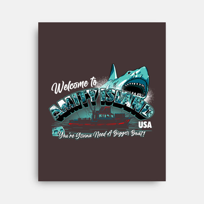 Welcome To Amity Island-none stretched canvas-goodidearyan