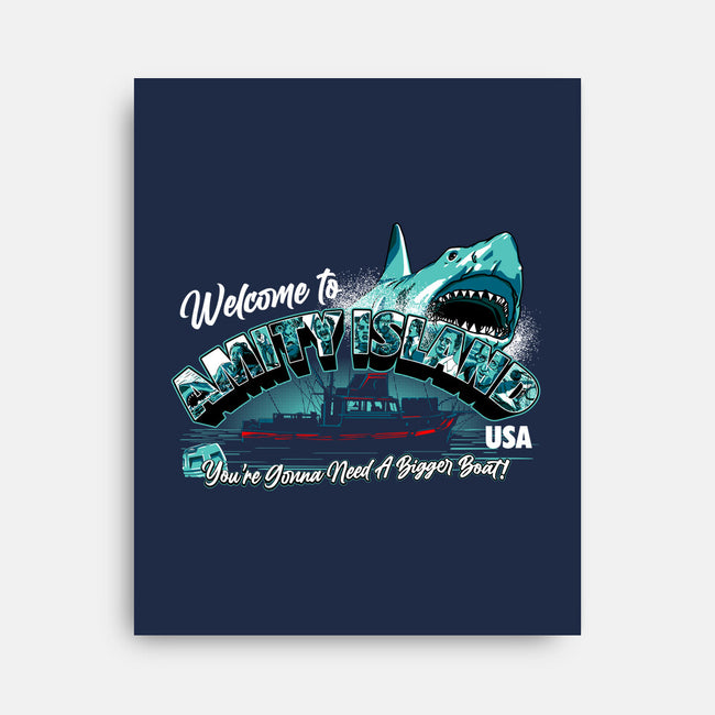Welcome To Amity Island-none stretched canvas-goodidearyan