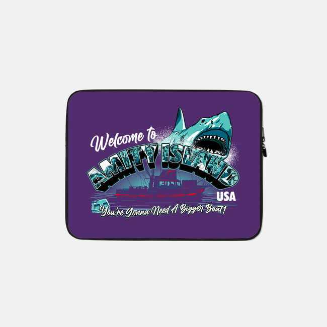 Welcome To Amity Island-none zippered laptop sleeve-goodidearyan