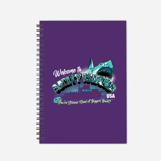 Welcome To Amity Island-none dot grid notebook-goodidearyan