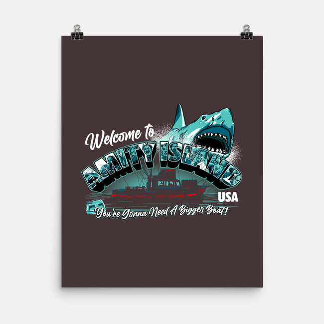 Welcome To Amity Island-none matte poster-goodidearyan