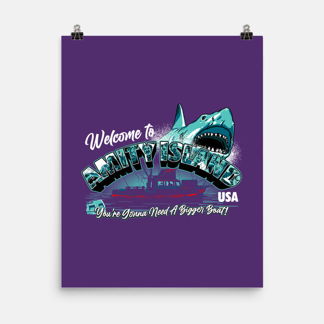 Welcome To Amity Island-none matte poster-goodidearyan