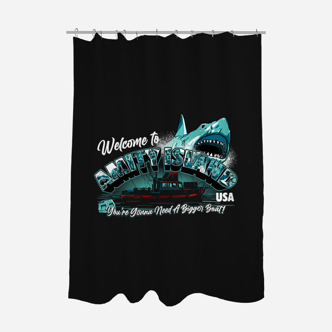 Welcome To Amity Island-none polyester shower curtain-goodidearyan