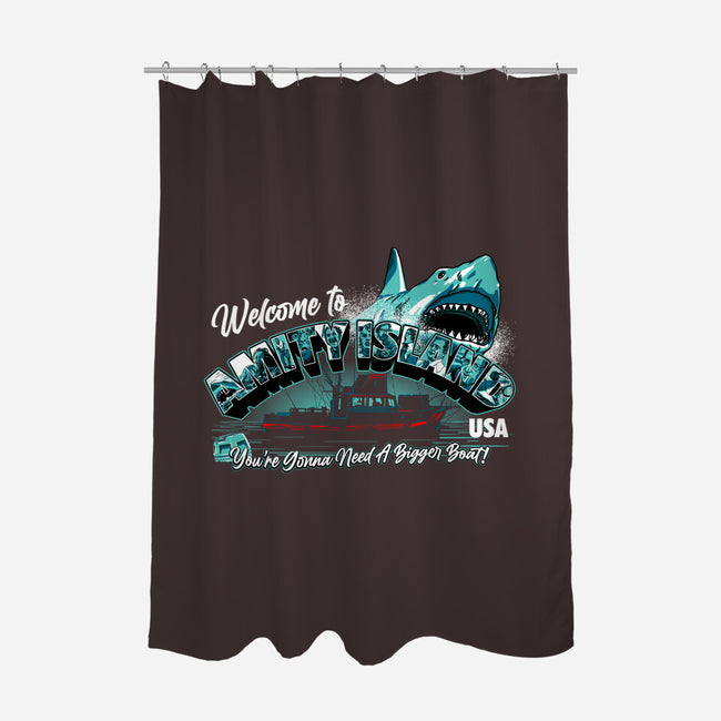 Welcome To Amity Island-none polyester shower curtain-goodidearyan