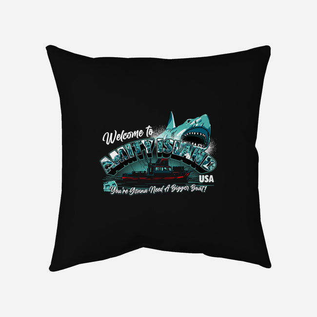 Welcome To Amity Island-none removable cover w insert throw pillow-goodidearyan