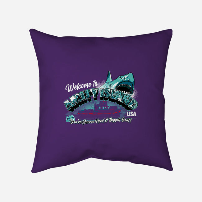 Welcome To Amity Island-none removable cover throw pillow-goodidearyan