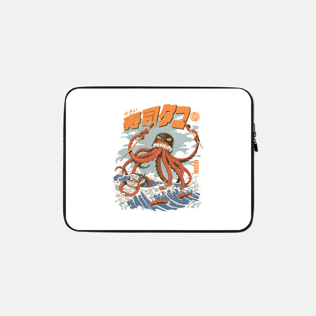 The Tako Sushi-none zippered laptop sleeve-ilustrata
