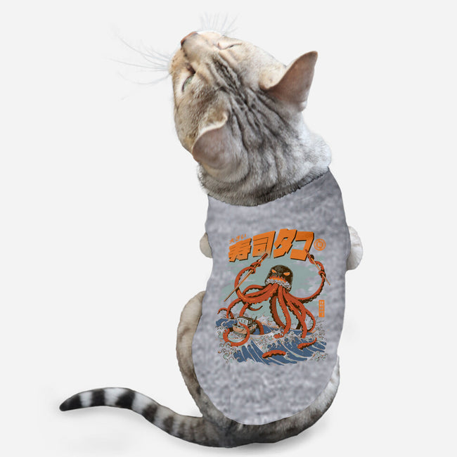 The Tako Sushi-cat basic pet tank-ilustrata