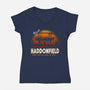 Visit Haddonfield-womens v-neck tee-Apgar Arts