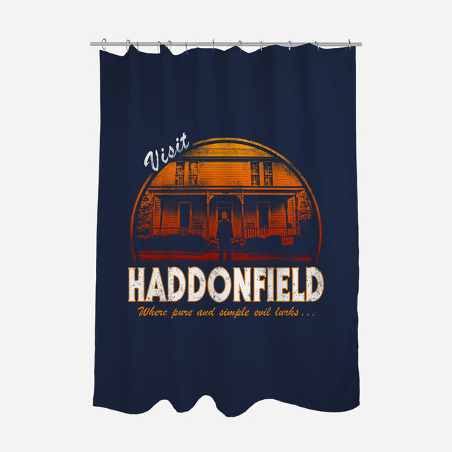 Visit Haddonfield-none polyester shower curtain-Apgar Arts
