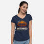 Visit Haddonfield-womens v-neck tee-Apgar Arts