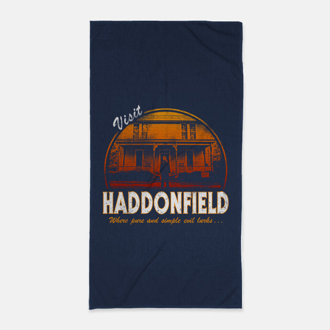 Visit Haddonfield-none beach towel-Apgar Arts