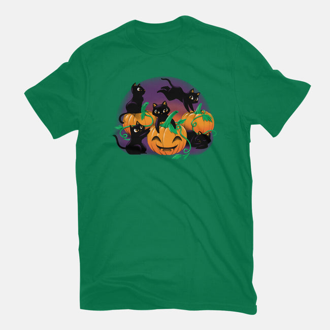Hello Cat Halloween-mens heavyweight tee-tobefonseca