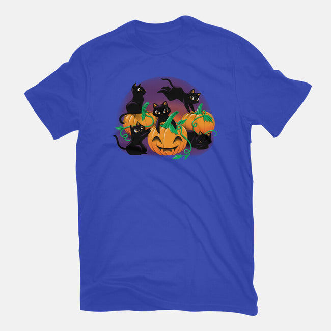 Hello Cat Halloween-womens basic tee-tobefonseca