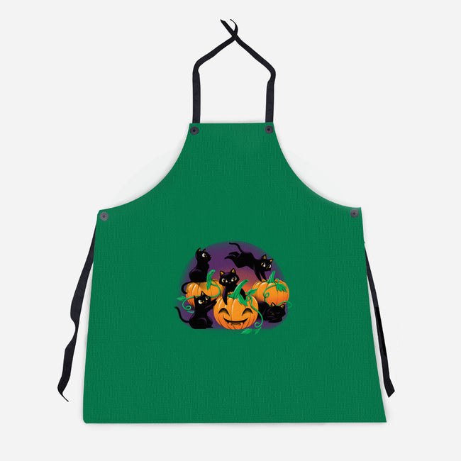 Hello Cat Halloween-unisex kitchen apron-tobefonseca