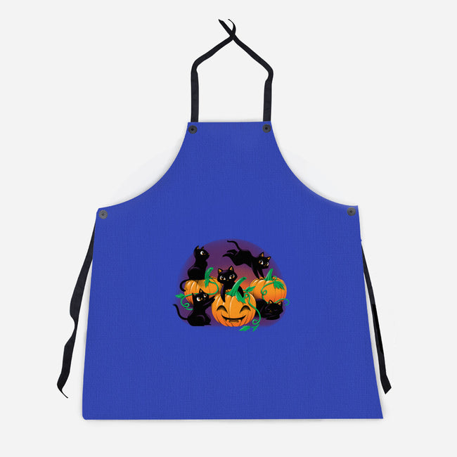 Hello Cat Halloween-unisex kitchen apron-tobefonseca