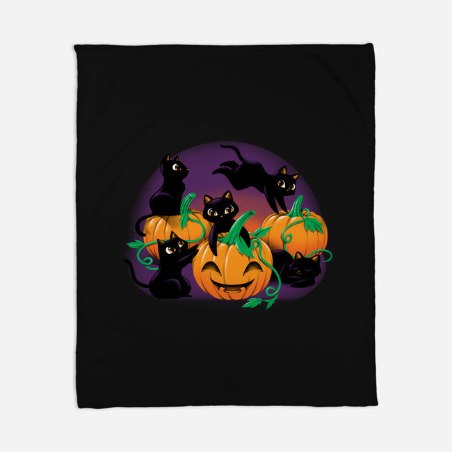 Hello Cat Halloween-none fleece blanket-tobefonseca