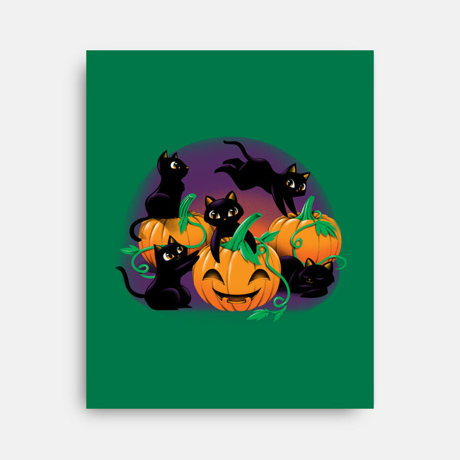 Hello Cat Halloween-none stretched canvas-tobefonseca